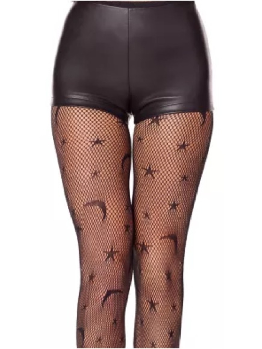 Spirit Halloween Black Faux Leather Shorts Women's Medium NWOT Halloween Costume